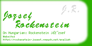 jozsef rockenstein business card